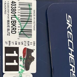 Skechers Kids Glide Step Black Red Sneakers